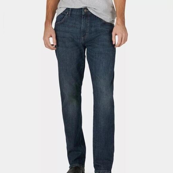 WRANGLER Men's Wrangler Legacy Straight-Leg Slim Straight Jeans blue pants 36/30 - Picture 2 of 8